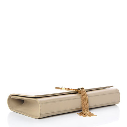 Saint Laurent Calfskin Classic Monogram Tassel Clutch Lino 3 of 7