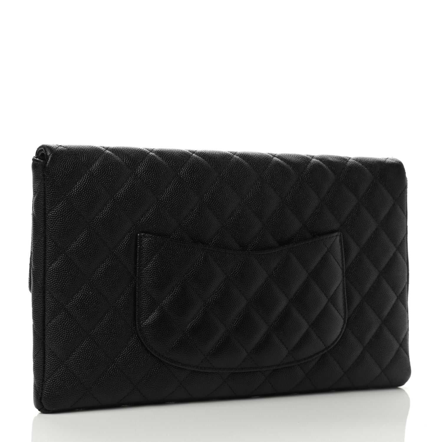 Chanel Caviar Quilted Flap Clutch Black 2 of 6