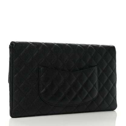 Chanel Caviar Quilted Flap Clutch Black 2 of 6