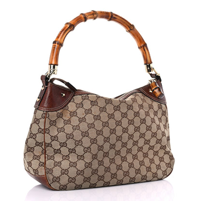 Gucci Monogram Bamboo Top Handle Bag Brown 3 of 24