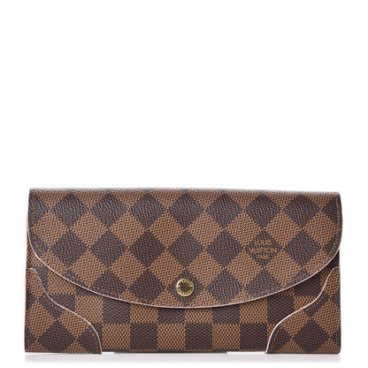 Louis Vuitton Damier Ebene Caissa Wallet Rose Ballerine 1 of 7