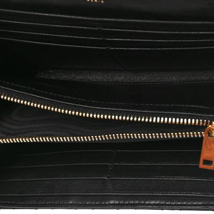 Saint Laurent Lambskin Quilted Monogram Large Gabbie Flap Wallet Black 5 of 10