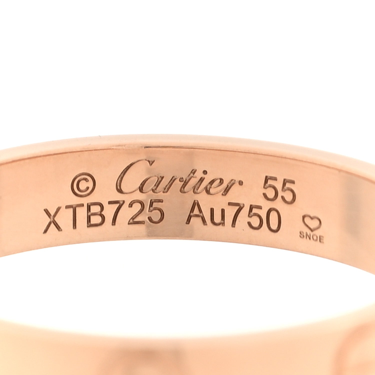 Cartier 18K Pink Gold 3.5mm LOVE Wedding Band Ring 55 7.25 4 of 5