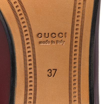 Gucci Lambskin Womens Brixton Horsebit Loafers 37 Vintage Bordeaux 6 of 9