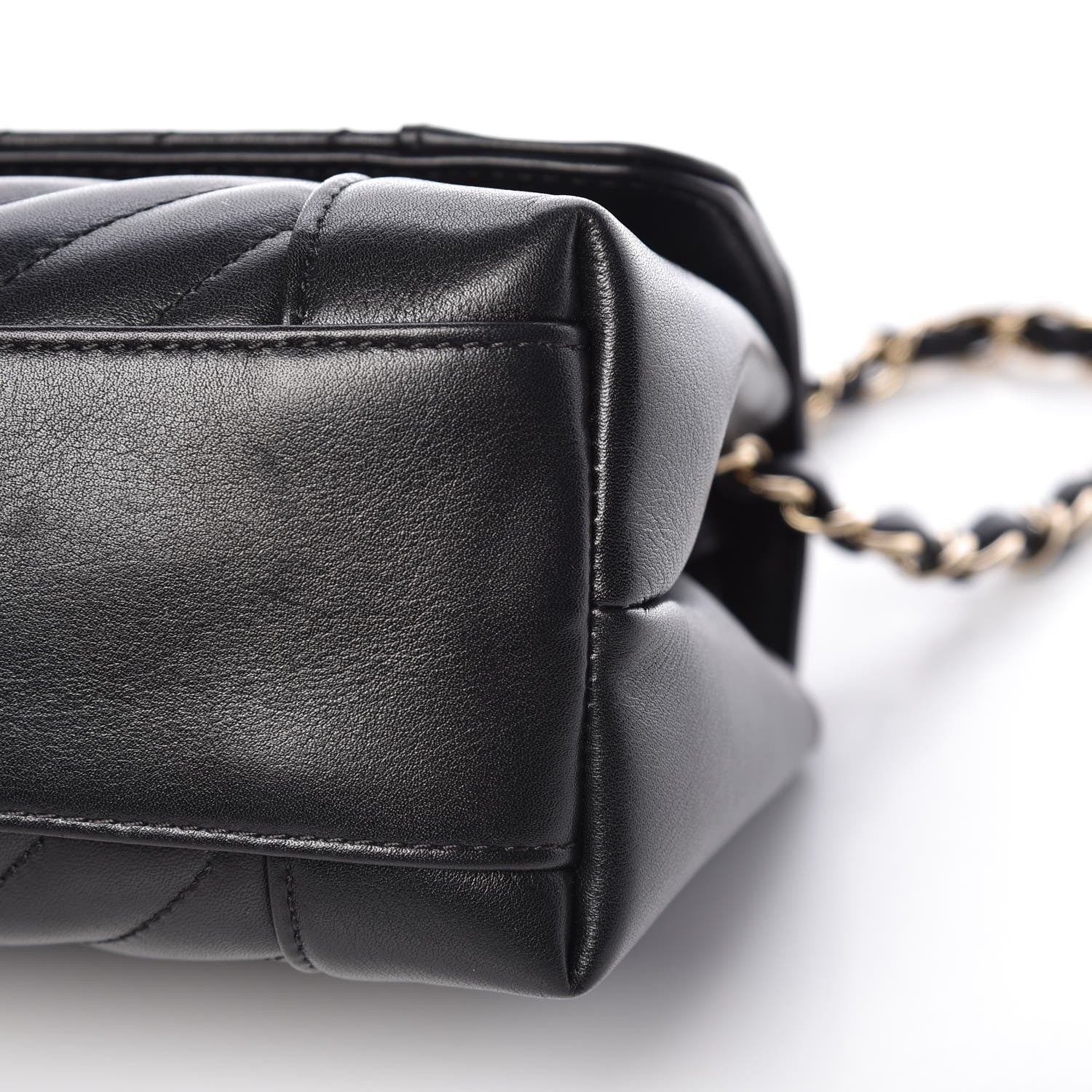 Chanel Calfskin Quilted Small Daily Chevron Flap Black 6 of 13