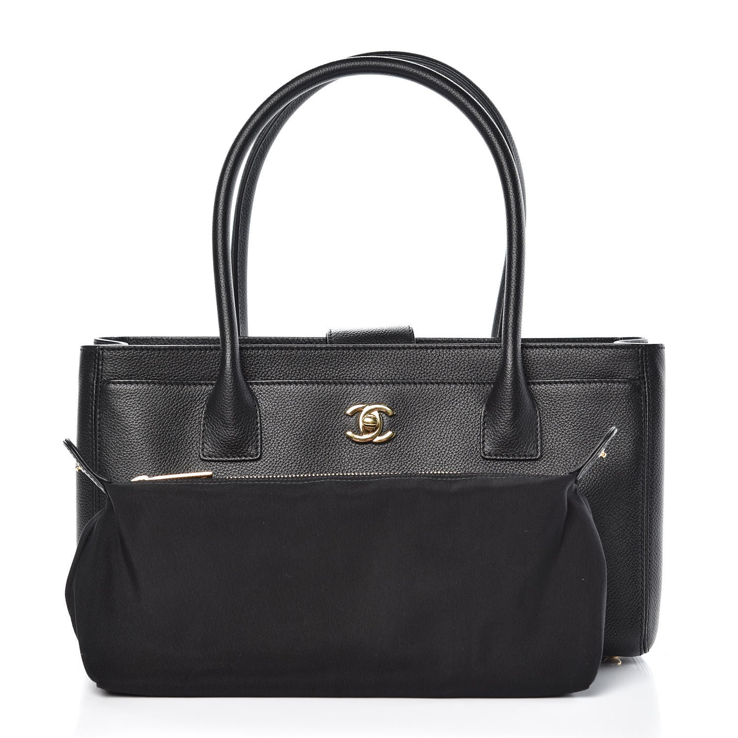 Chanel Calfskin Small Cerf Shopper Tote Black 3 of 11