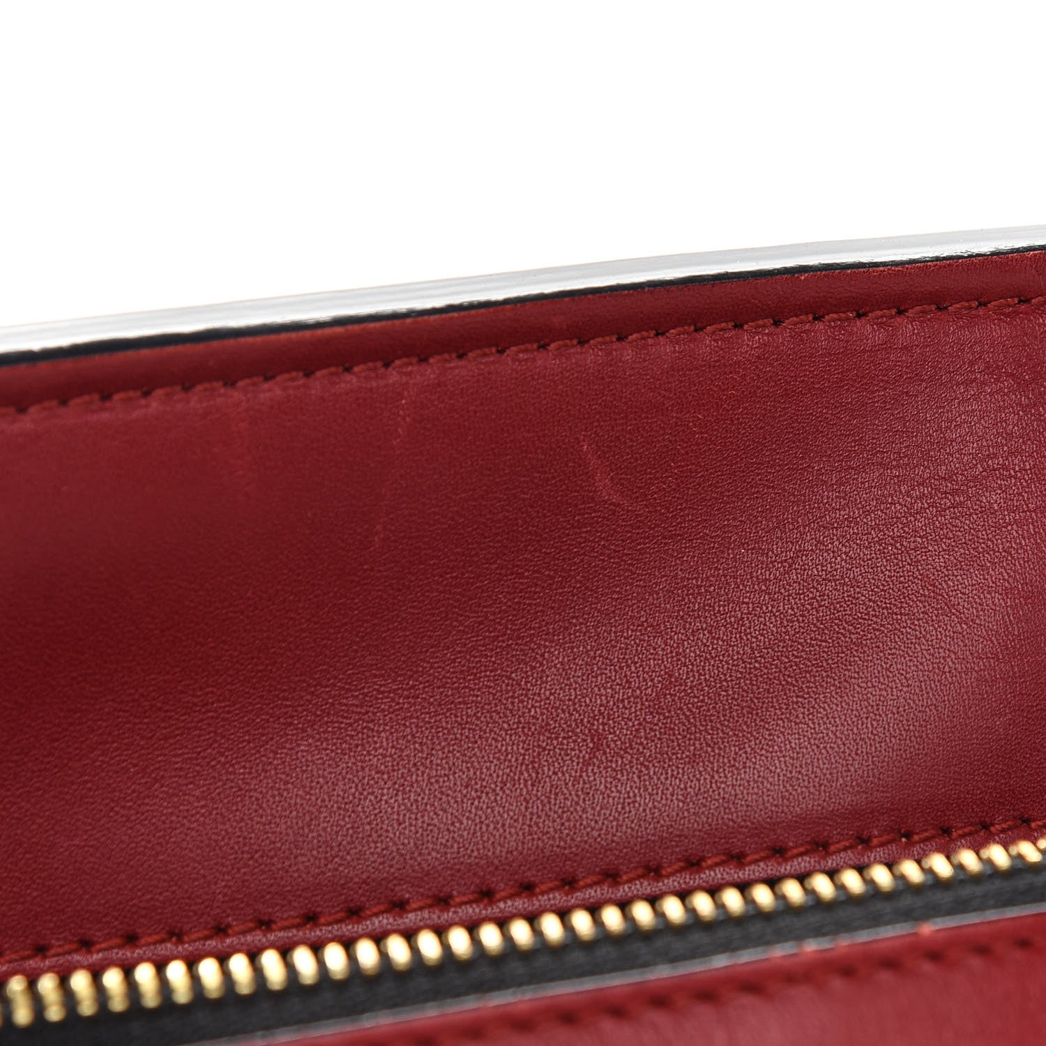 Celine Smooth Calfskin Large Edge Shoulder Bag Red 10 of 14
