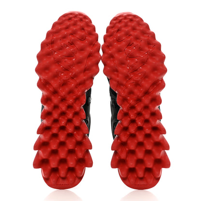 Christian Louboutin Suede Mesh Calfskin Mens Loubishark Sneakers 43 Black White Transparent 5 of 9