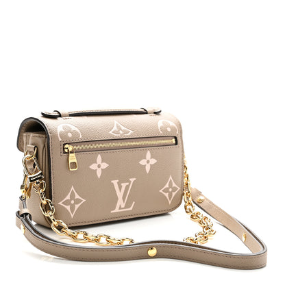 Louis Vuitton Empreinte Monogram Giant Pochette Metis East West Tourterelle Creme 3 of 10