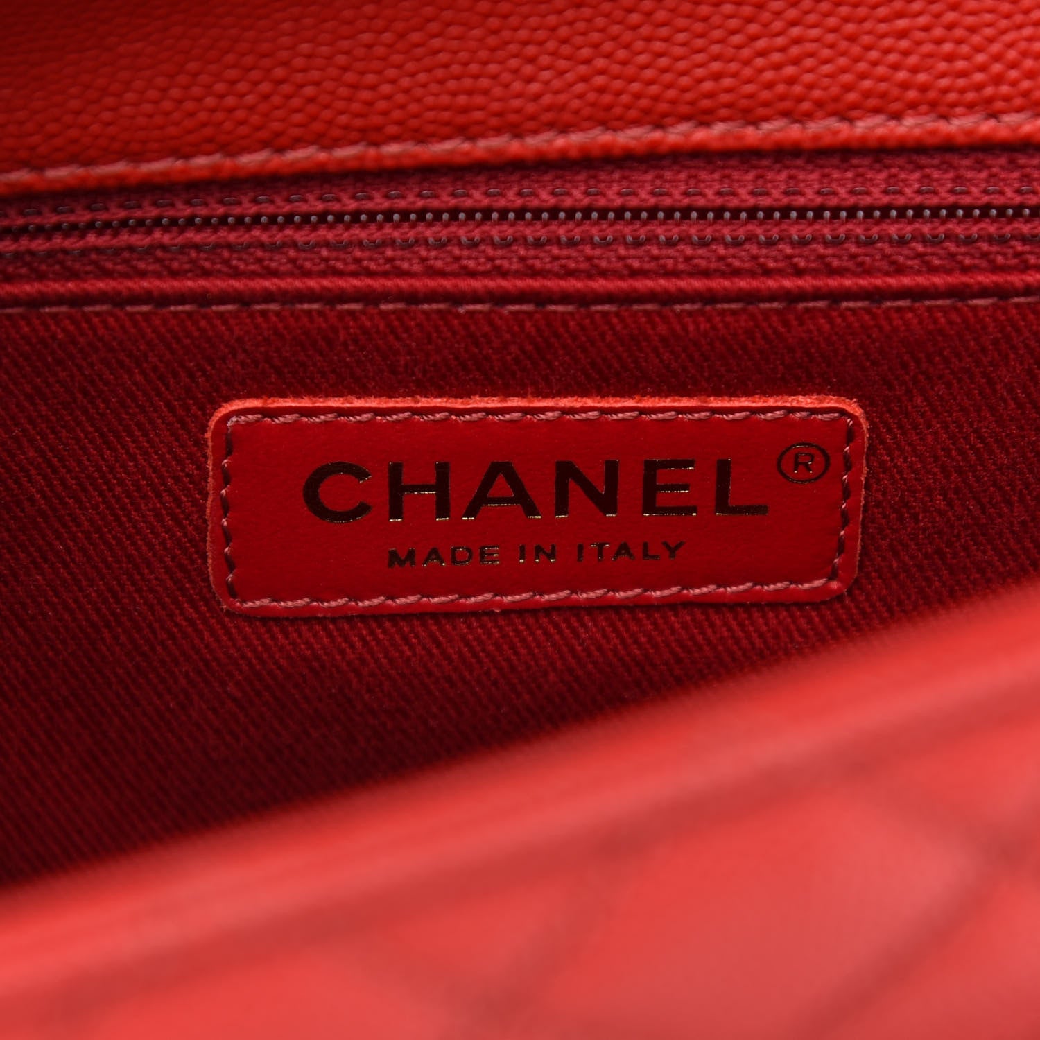 Chanel Caviar Quilted Medium Coco Handle Flap Red 5 of 8