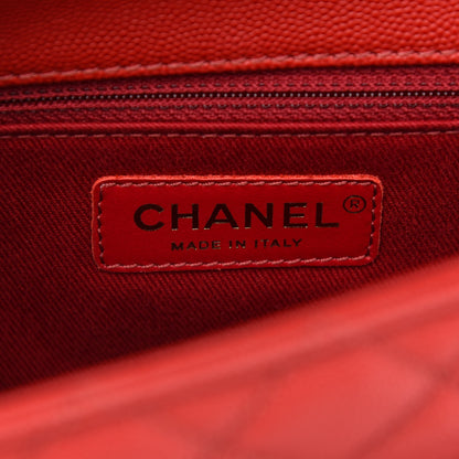 Chanel Caviar Quilted Medium Coco Handle Flap Red 5 of 8