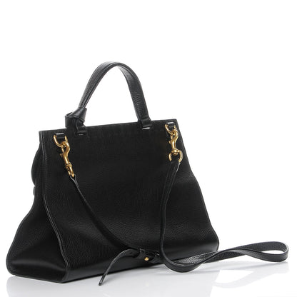 Gucci Calfskin Small GG Marmont Top Handle Bag Black 4 of 8