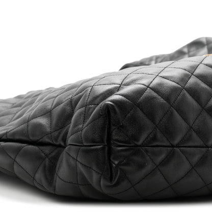 Saint Laurent Lambskin Quilted Maxi Icare Shopping Tote Black 10 of 11