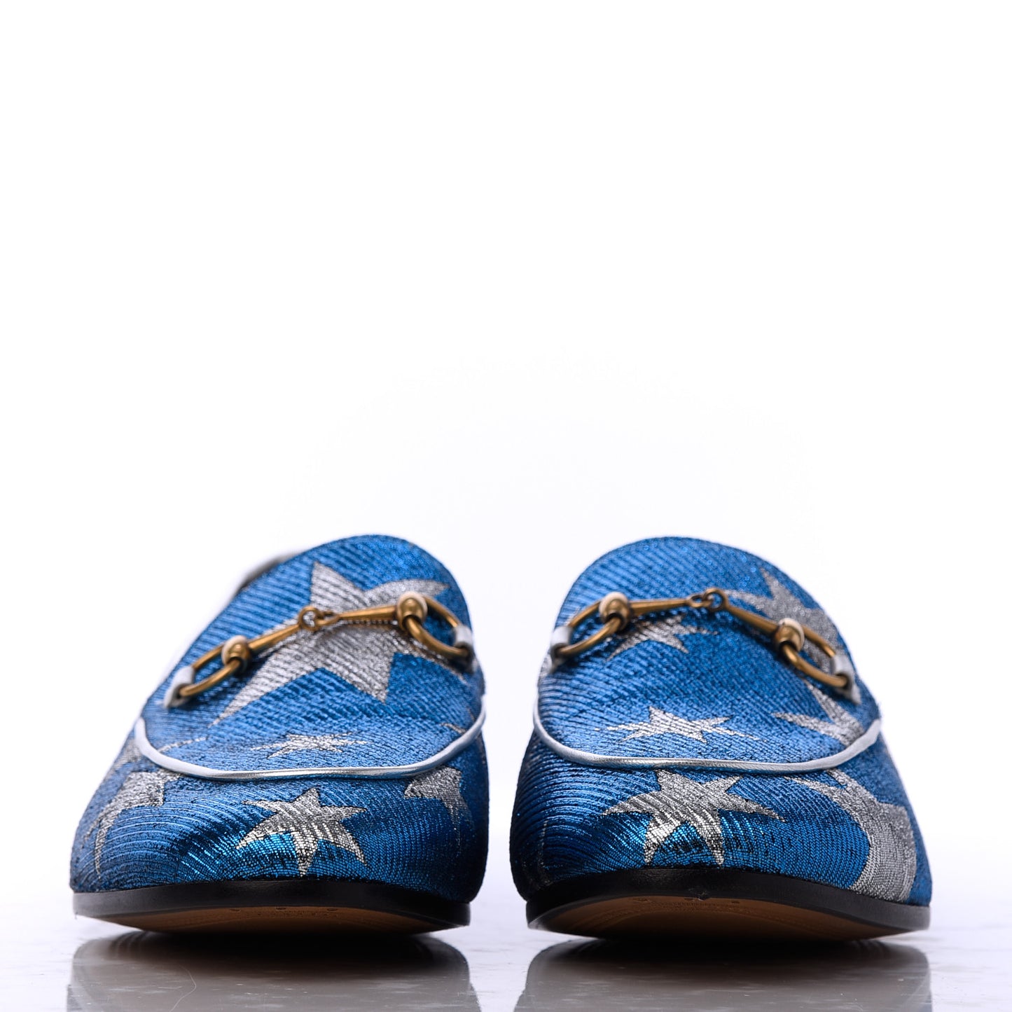 Lurex Calfskin Starry Sky Womens Jordaan Loafers 39 Bluette Silver