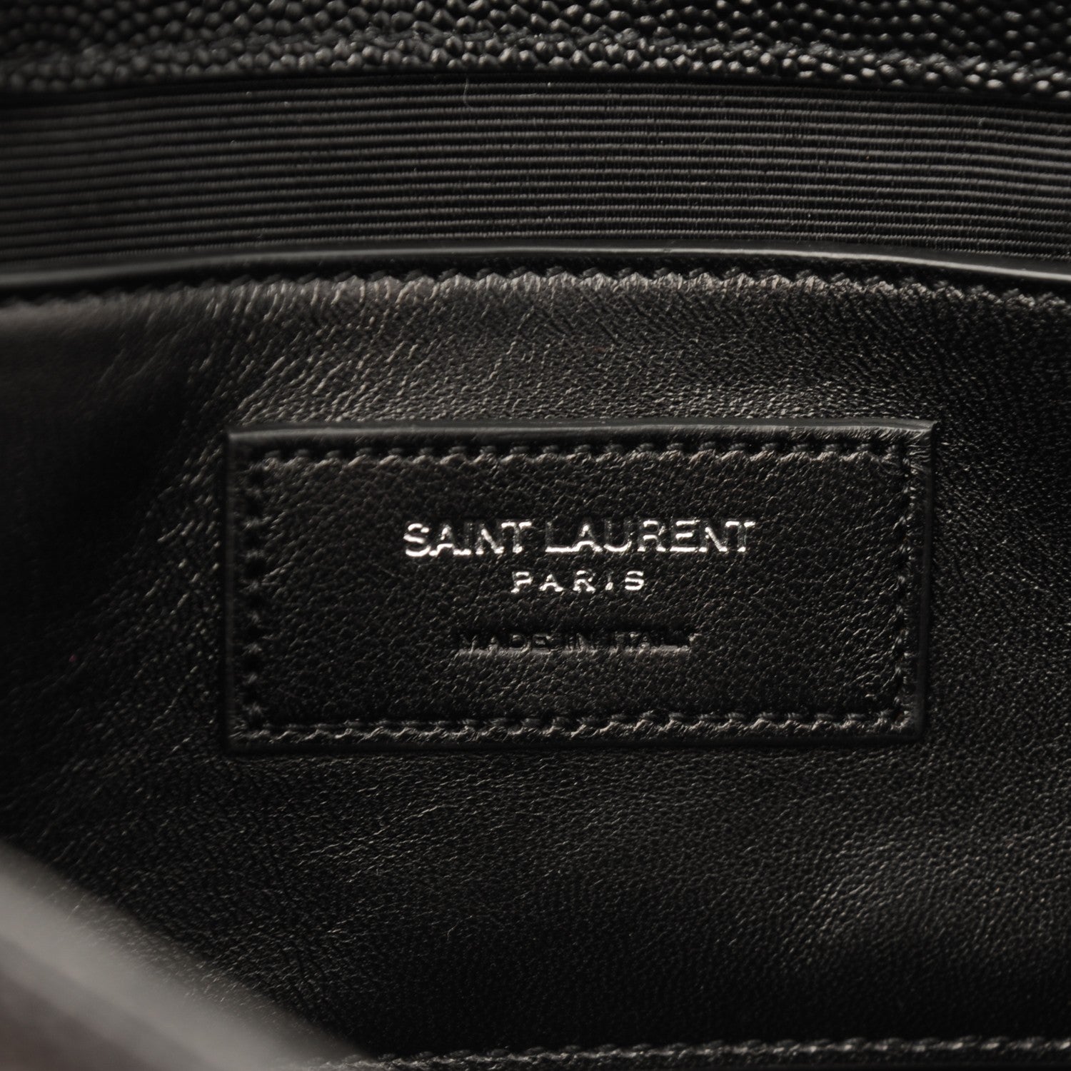 Saint Laurent Grain De Poudre Medium Star Monogram Kate Satchel Black 6 of 6