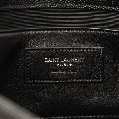 Saint Laurent Grain De Poudre Medium Star Monogram Kate Satchel Black 6 of 6
