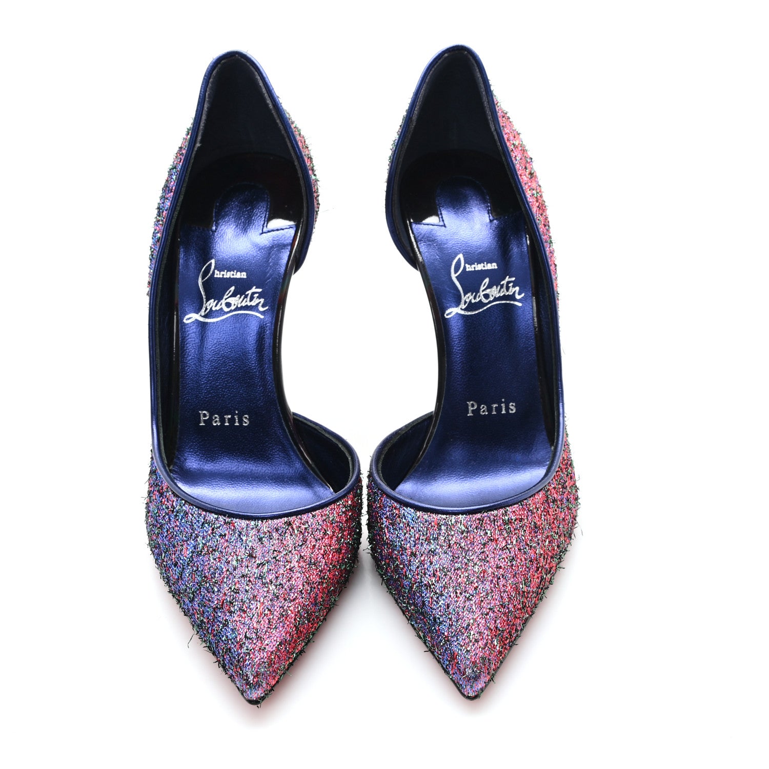 Christian Louboutin Starlight Lurex Iriza 100 Pumps 38 Multicolor By Night 3 of 8