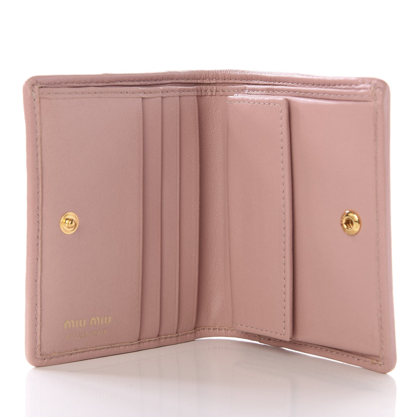 Nappa Matelasse Compact Wallet Orchidea