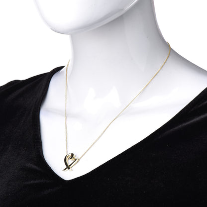 Tiffany 18K Yellow Gold Paloma Picasso Loving Heart Necklace 2 of 7