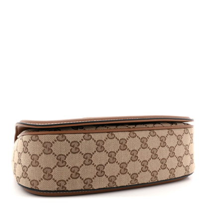 Gucci GG Monogram Calfskin Medium Blondie Top Handle Bag Beige Dark Brown 4 of 11
