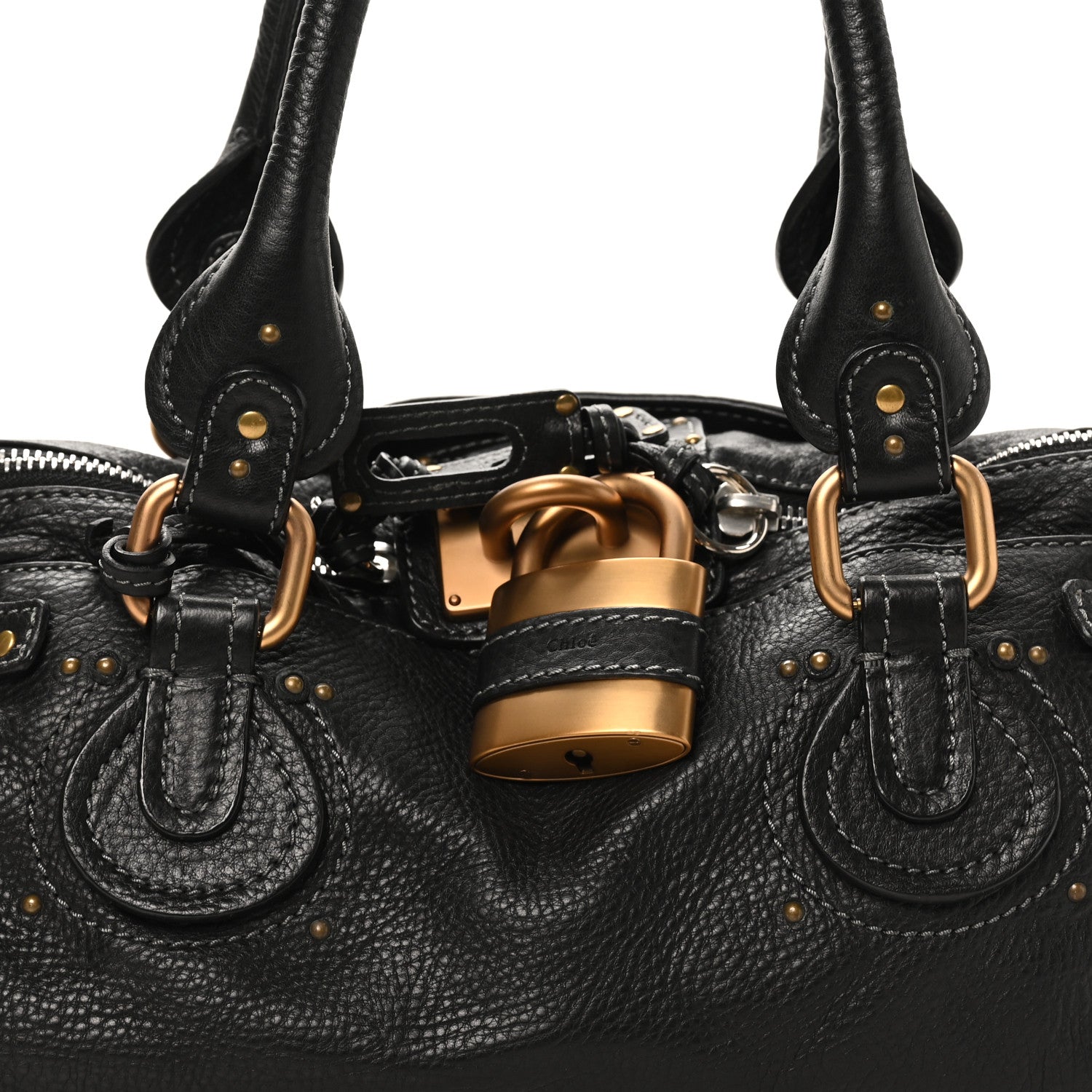 Chloe Calfskin Medium Paddington Satchel Black 7 of 10