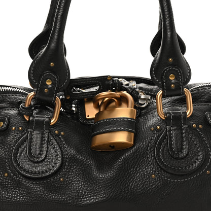 Chloe Calfskin Medium Paddington Satchel Black 7 of 10