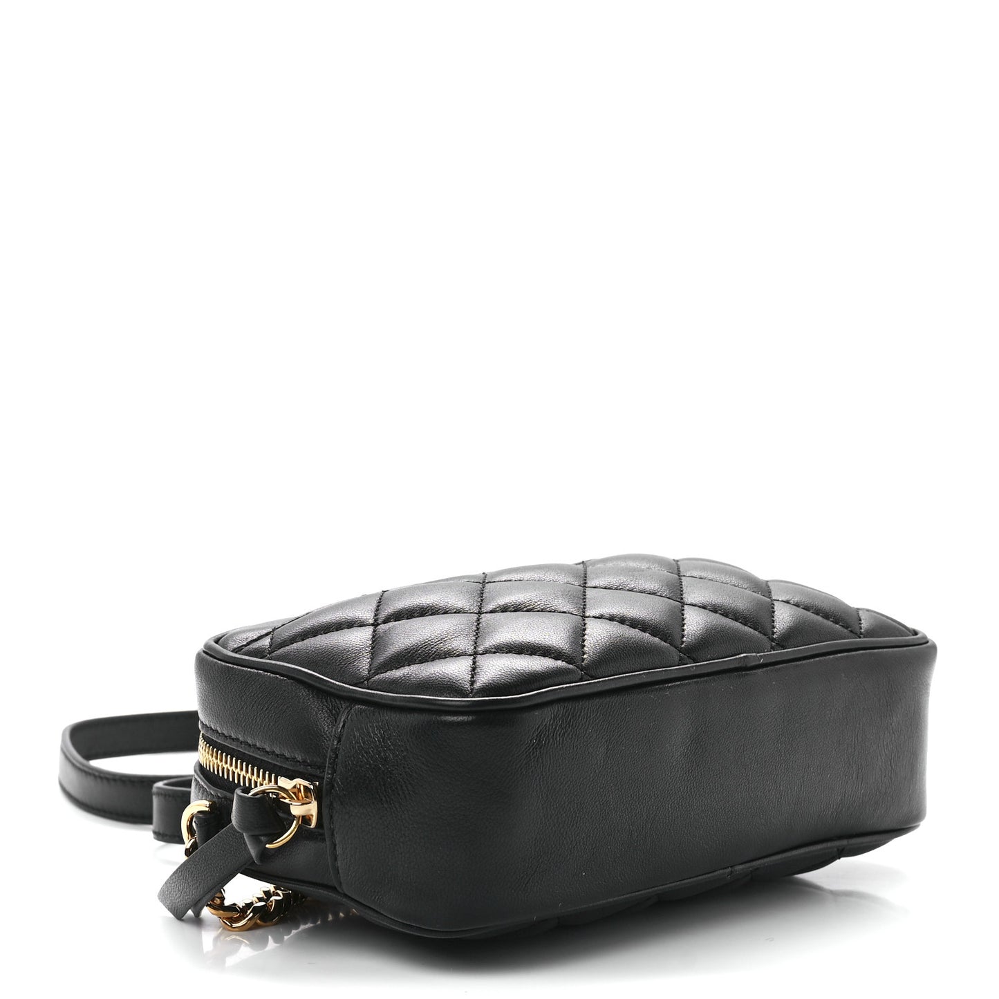 Nappa Quilted Medusa Camera Bag Black