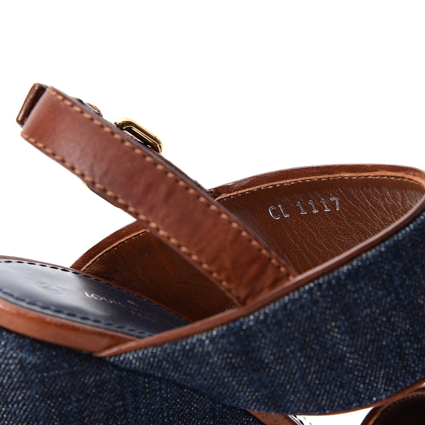 Denim Croisiere Wedge Sandals 38 Marine