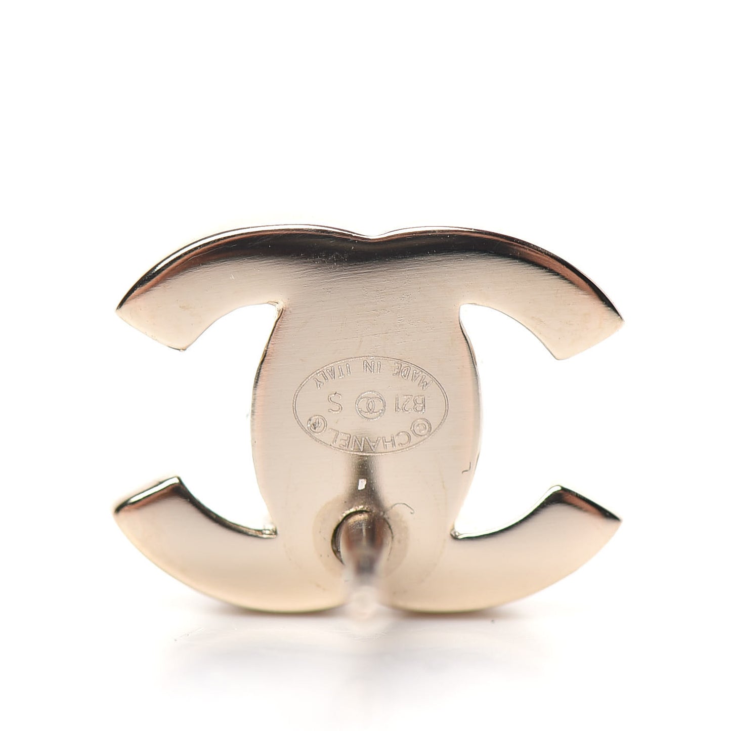 Metal CC Turnlock Earrings Gold