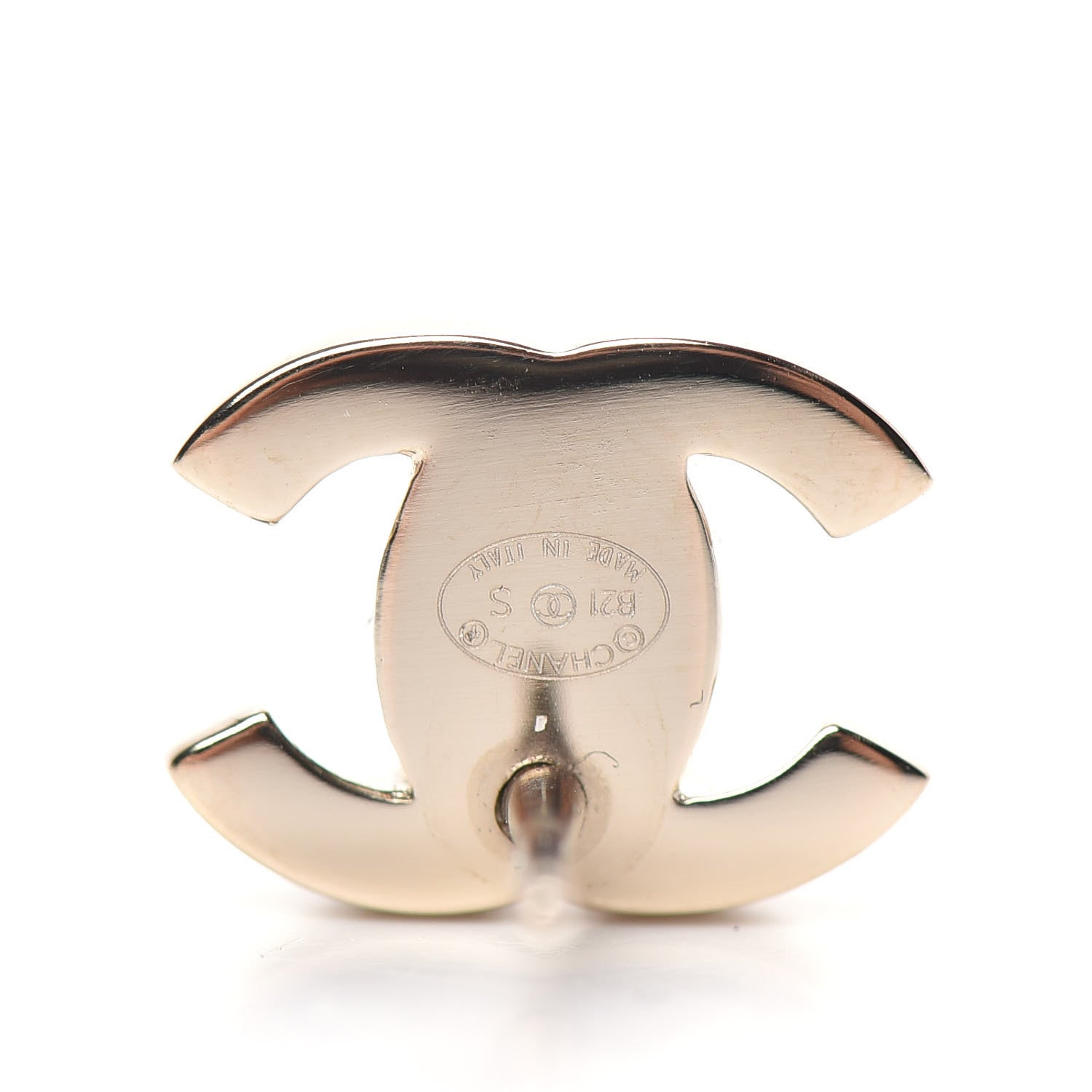 Chanel Metal CC Turnlock Earrings Gold 3 of 5