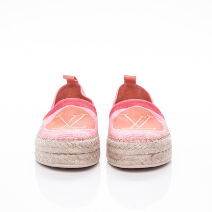 Louis Vuitton Canvas Blue Shore Espadrille Flats 36.5 Corail 2 of 7