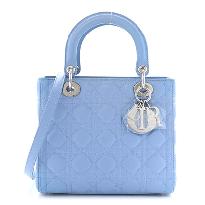 Christian Dior Lambskin Cannage Medium Lady Dior Light Blue 1 of 13