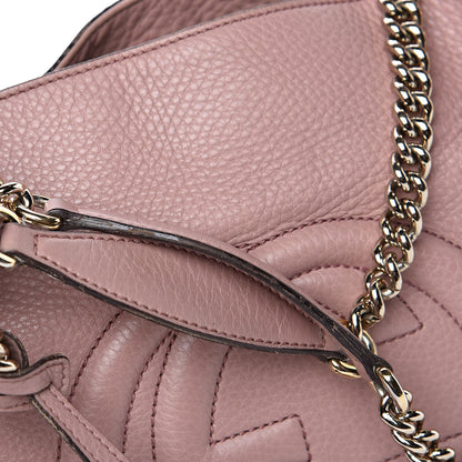 Gucci Pebbled Calfskin Medium Soho Chain Shoulder Bag Dark Cipria 13 of 18