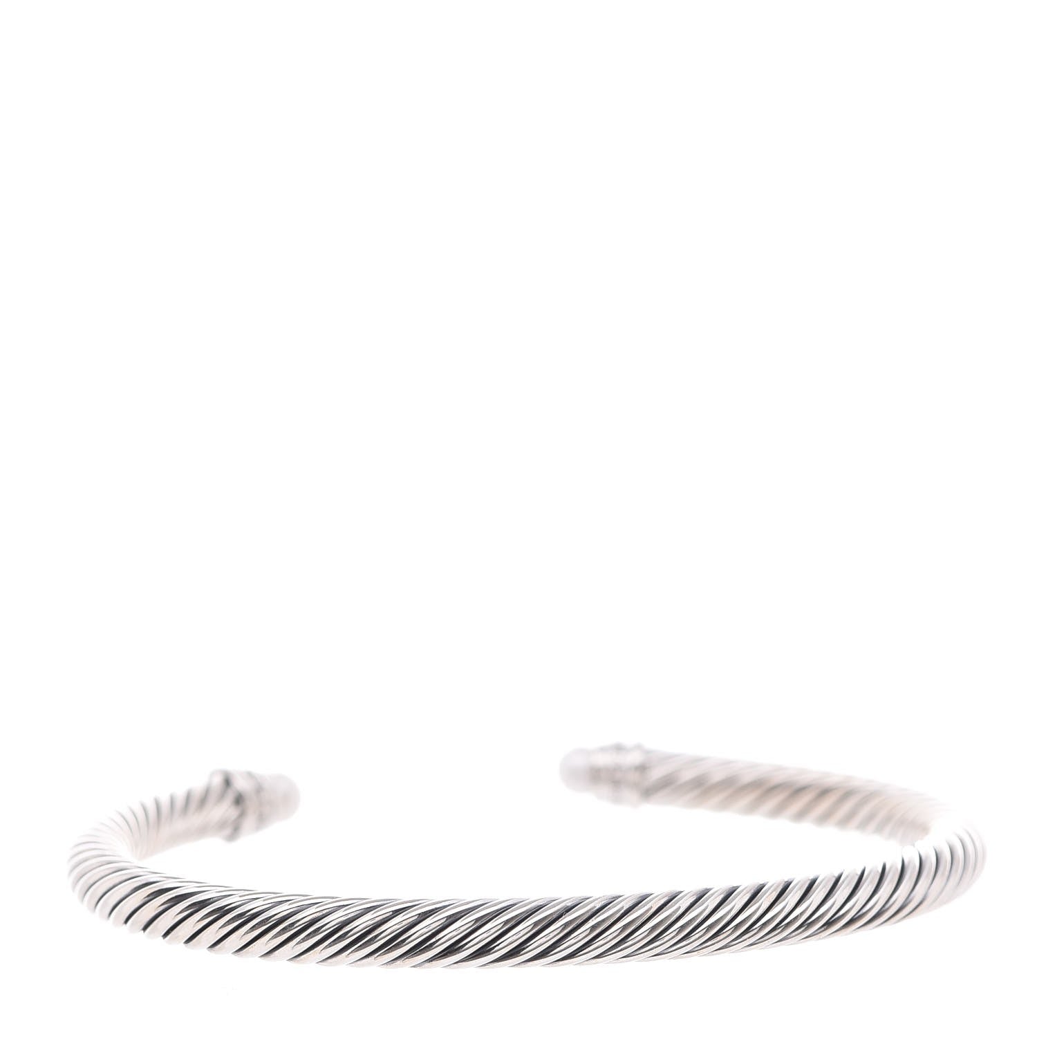 David Yurman Sterling Silver Diamond Pearl 5mm Cable Classics Princess Bracelet 3 of 5