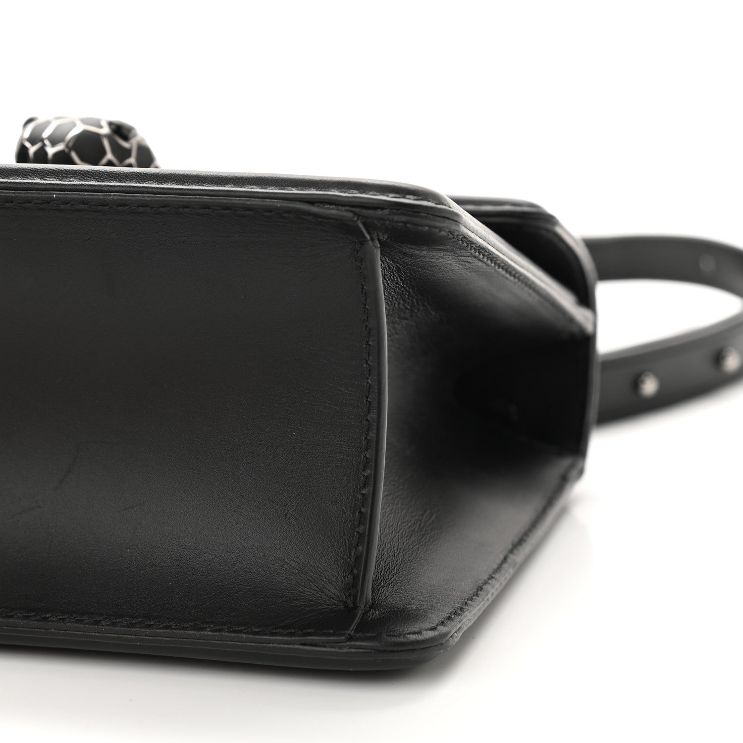 Bulgari Quilted Nappa Smooth Calfskin Serpenti Forever Diamond Blast Shoulder Bag Black 8 of 9