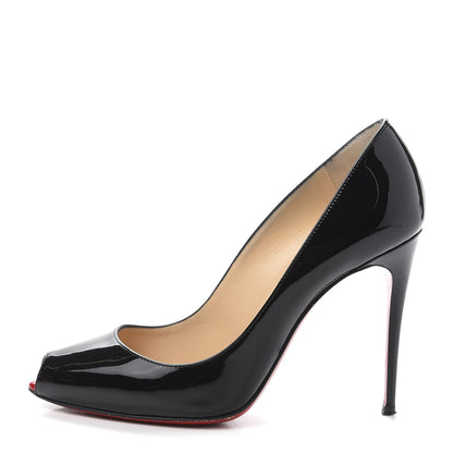 Christian Louboutin Patent Tibur 100 Pumps 36 Black 1 of 8