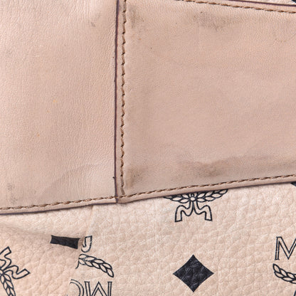 MCM Visetos Drawstring Bucket Bag Beige 13 of 13