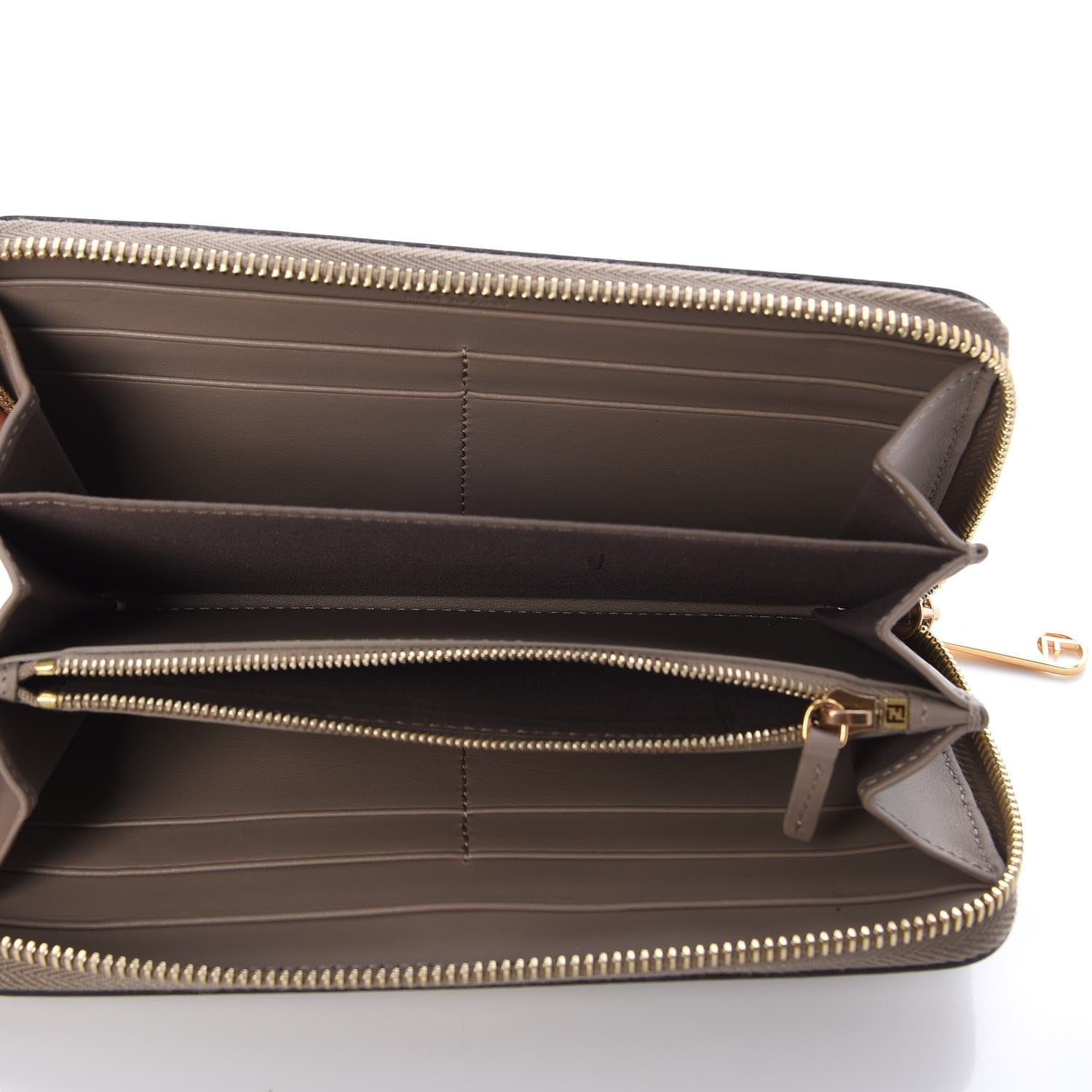 Fendi Vitello Cruise F is Fendi Zip Around Wallet Tortora 5 of 10