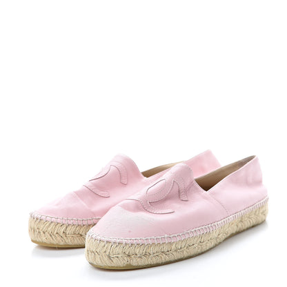 Chanel Lambskin CC Espadrilles 41 Light Pink 3 of 15