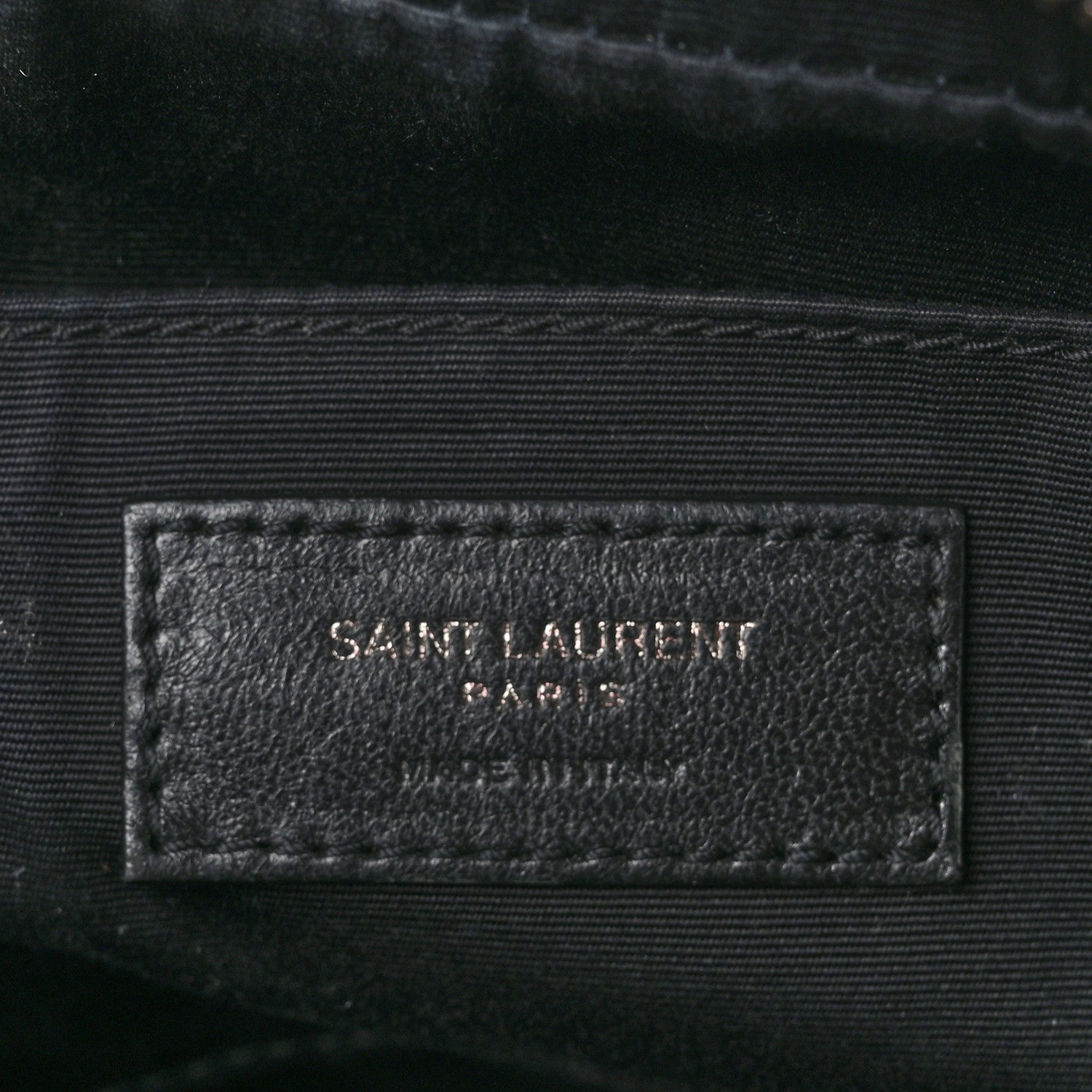 Saint Laurent Calfskin Matelasse Monogram Lou Camera Bag Black 6 of 10