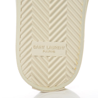 Saint Laurent Calfskin Court Sneakers 36 White 6 of 8