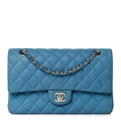 Chanel Iridescent Caviar Quilted Medium Double Flap Blue 1 of 12
