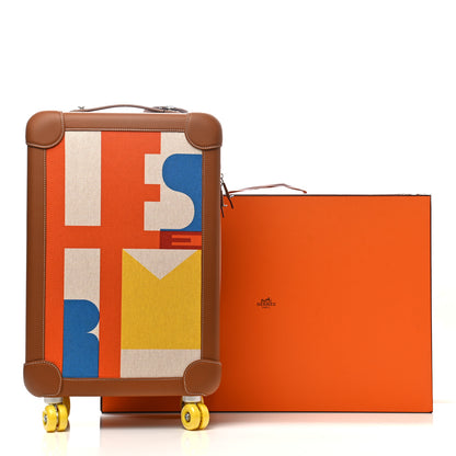 Hermes Canvas Taurillon Regate RMS Rolling Trolley Luggage Multicolor 10 of 10