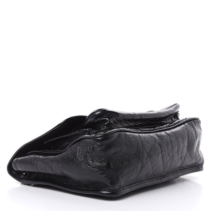 Saint Laurent Crinkled Calfskin Matelasse Monogram Medium Niki Chain Satchel Black 4 of 10