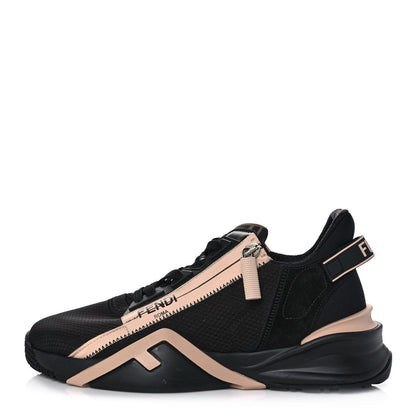 Fendi Nylon Suede Lycra Fendi Flow Low Top Sneakers 38 Black 1 of 7