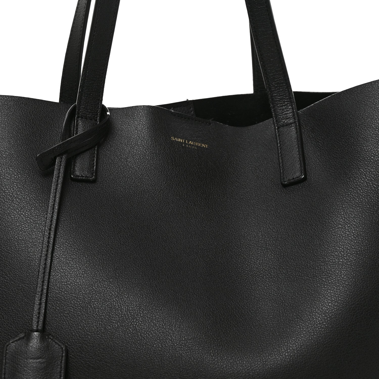 Saint Laurent Calfskin Large Shopping Tote Black 8 of 10