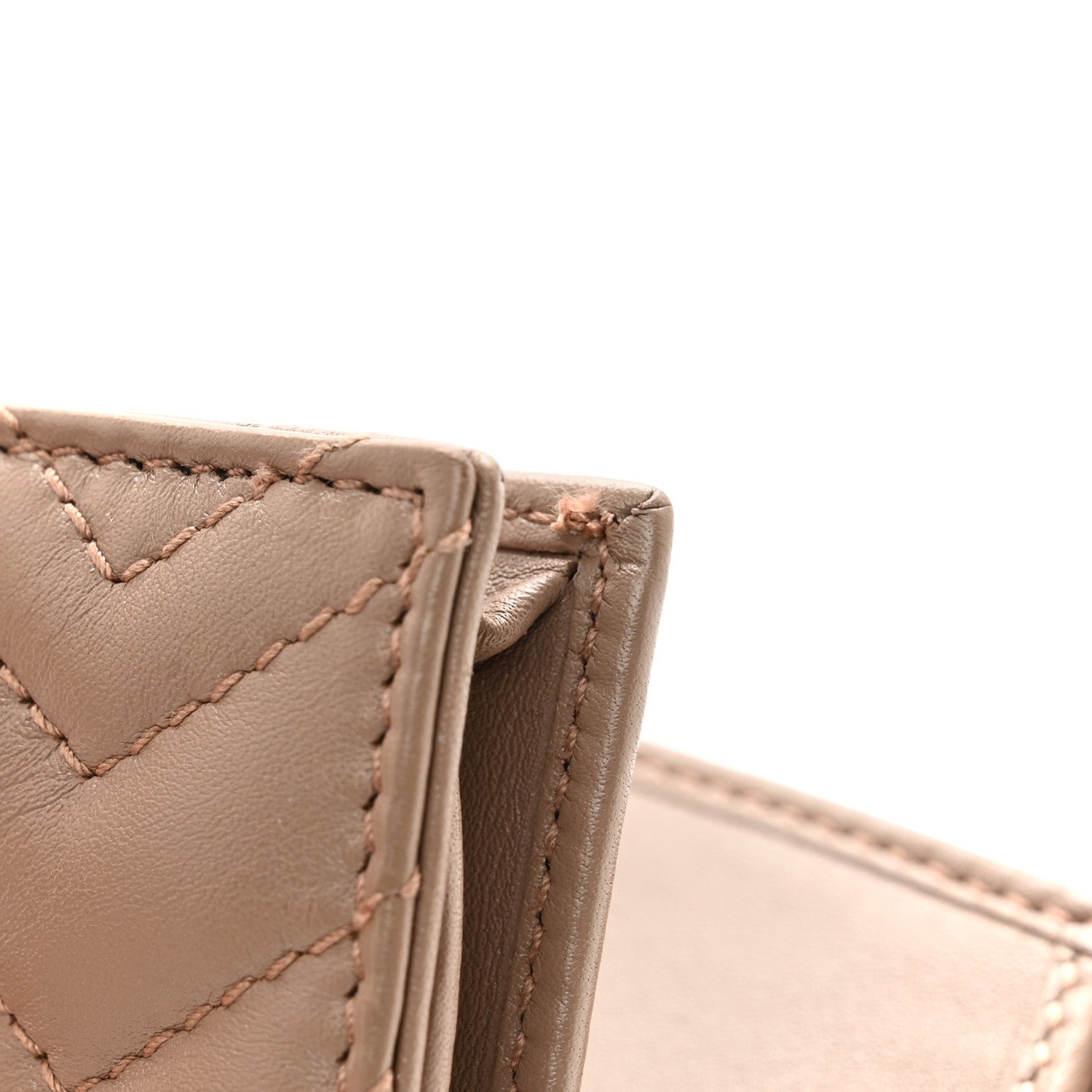 Gucci Calfskin Matelasse GG Marmont Card Case Wallet Porcelain Rose 8 of 9