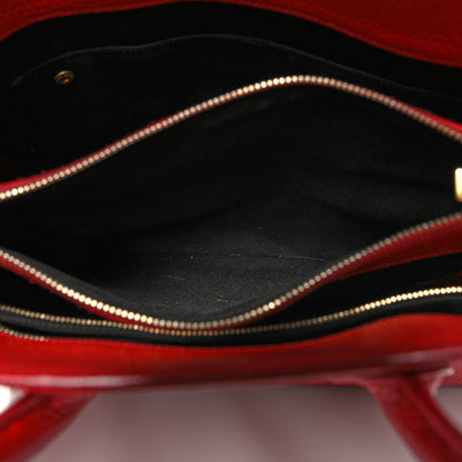 Saint Laurent Grained Calfskin Small Sac De Jour Lipstick Red 6 of 25