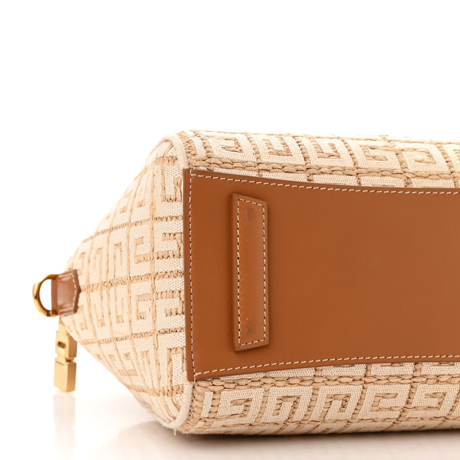 Givenchy Raffia Jacquard Fabric 4G Mini Antigona Beige 8 of 9