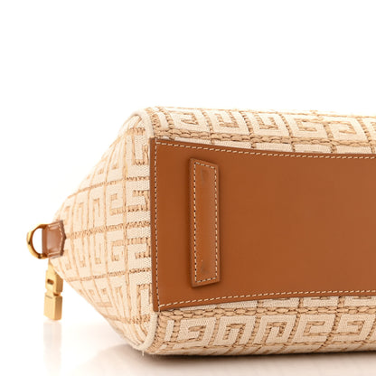 Givenchy Raffia Jacquard Fabric 4G Mini Antigona Beige 8 of 9